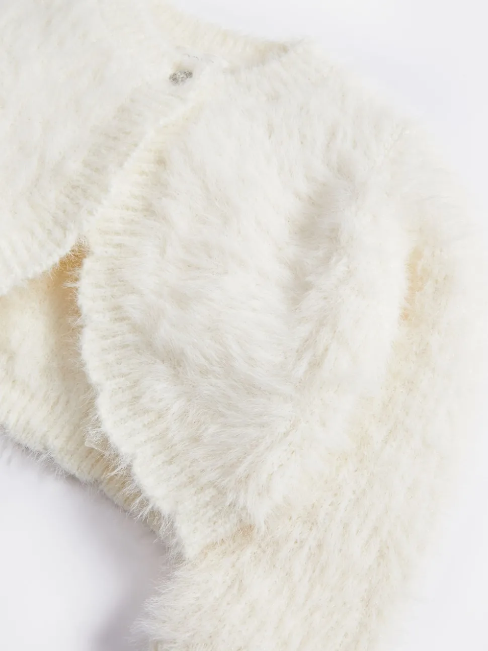 Ecru White Fluffy Shrug Cardigan (12mths-16yrs)