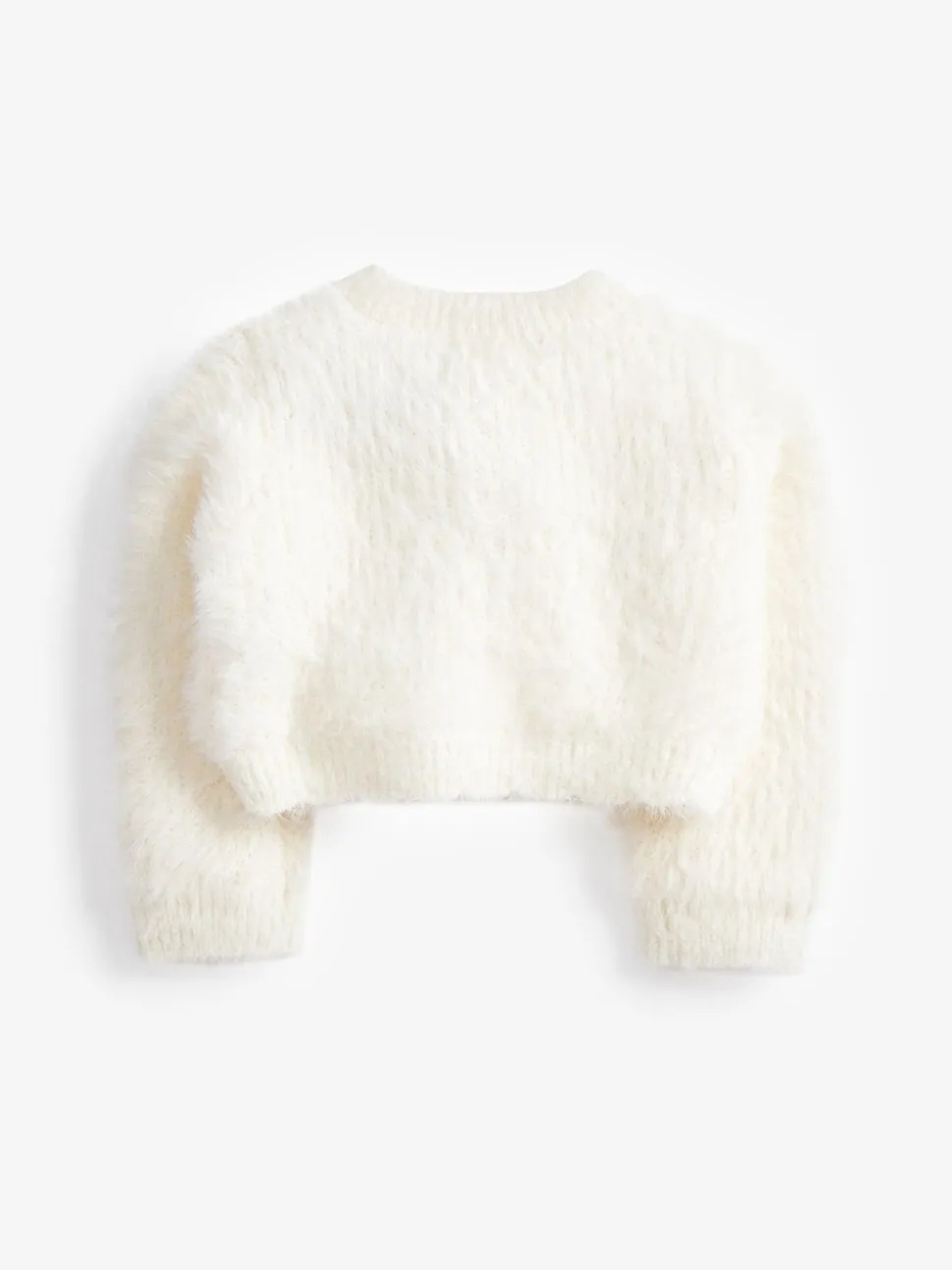 Ecru White Fluffy Shrug Cardigan (12mths-16yrs)
