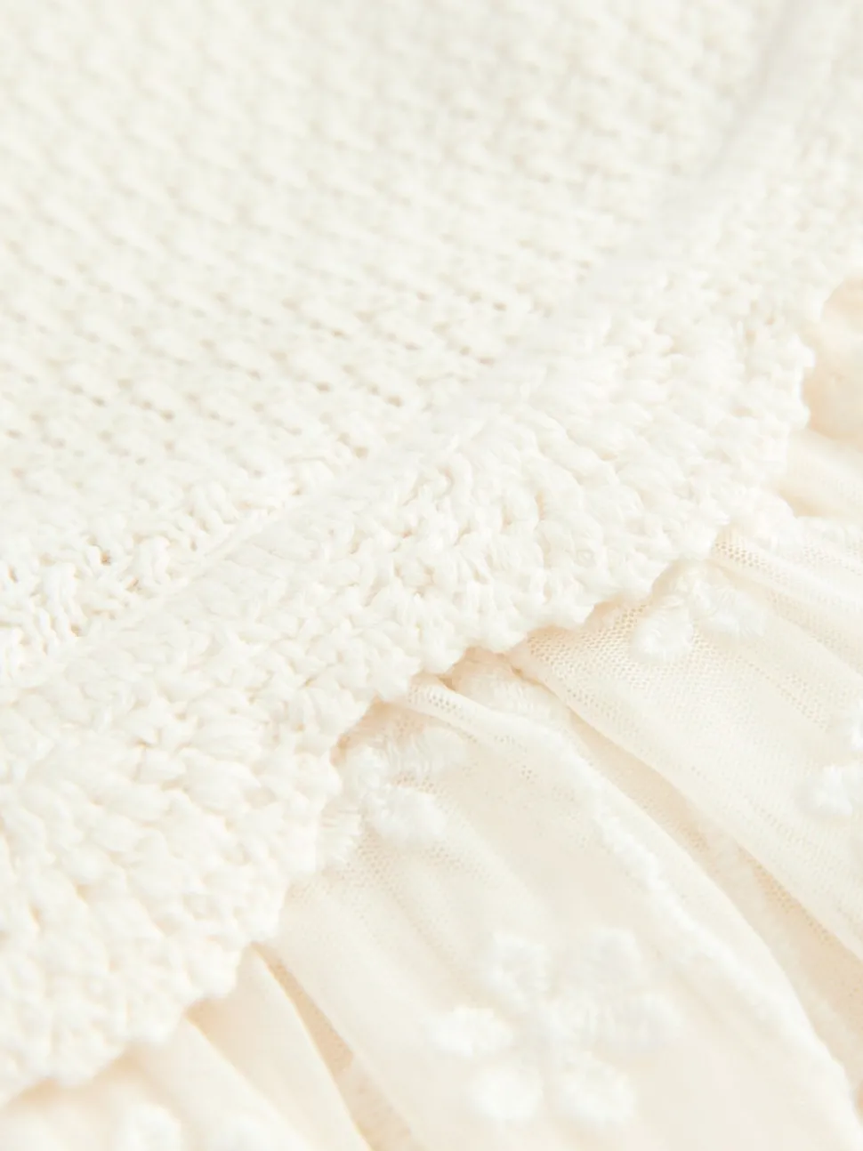 Ecru White Occasion Knit Dress (3mths-10yrs)
