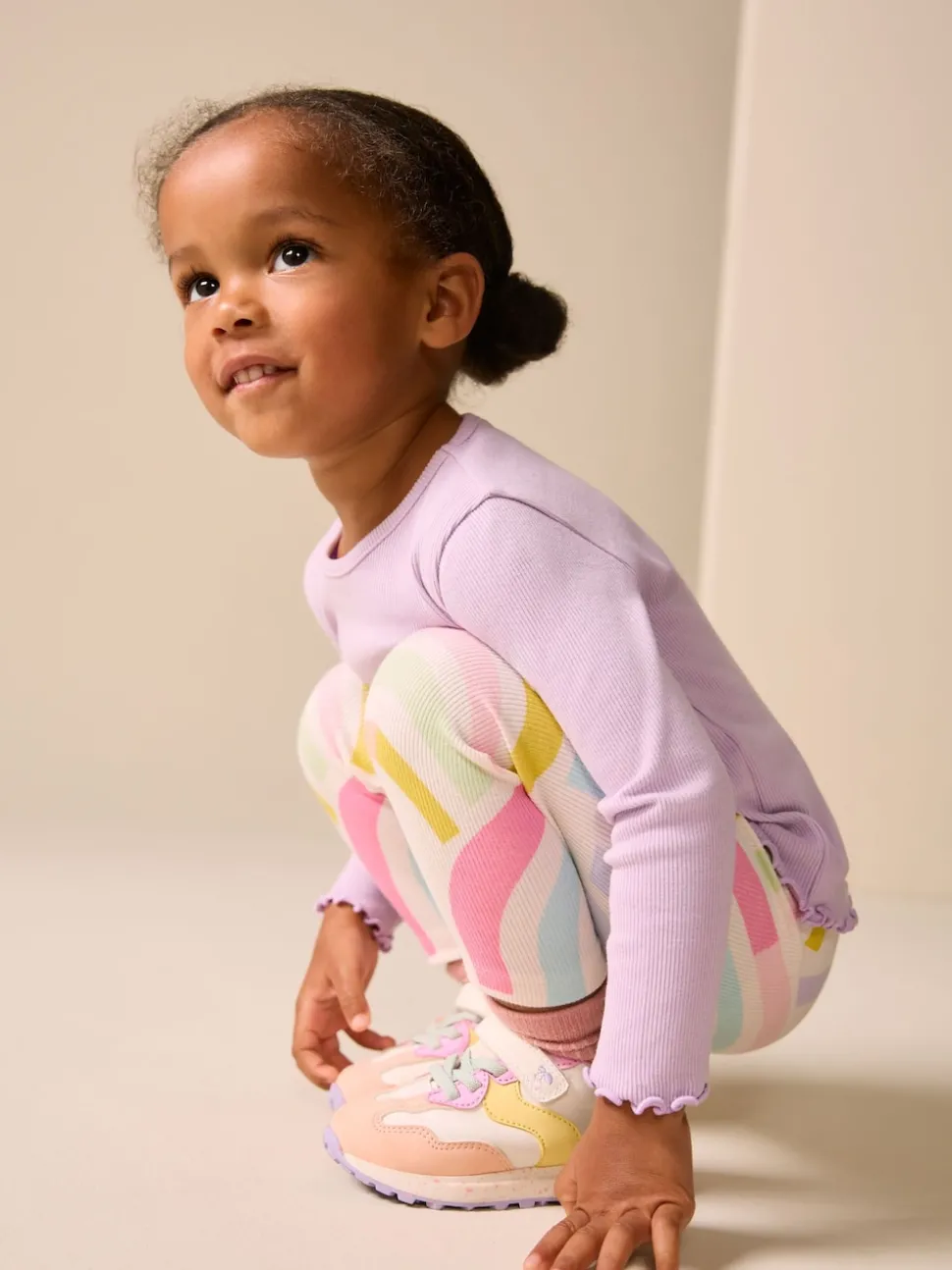 Ecru White Ribbed Leggings (3mths-7yrs)