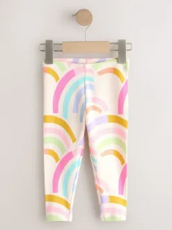 Ecru White Ribbed Leggings (3mths-7yrs)