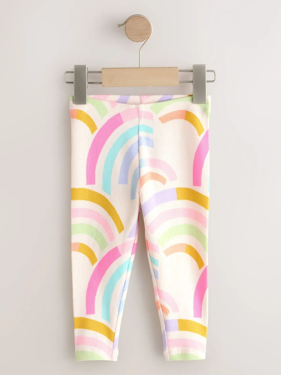 Ecru White Ribbed Leggings (3mths-7yrs)