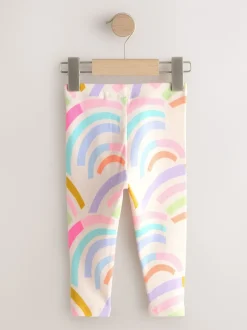 Ecru White Ribbed Leggings (3mths-7yrs)