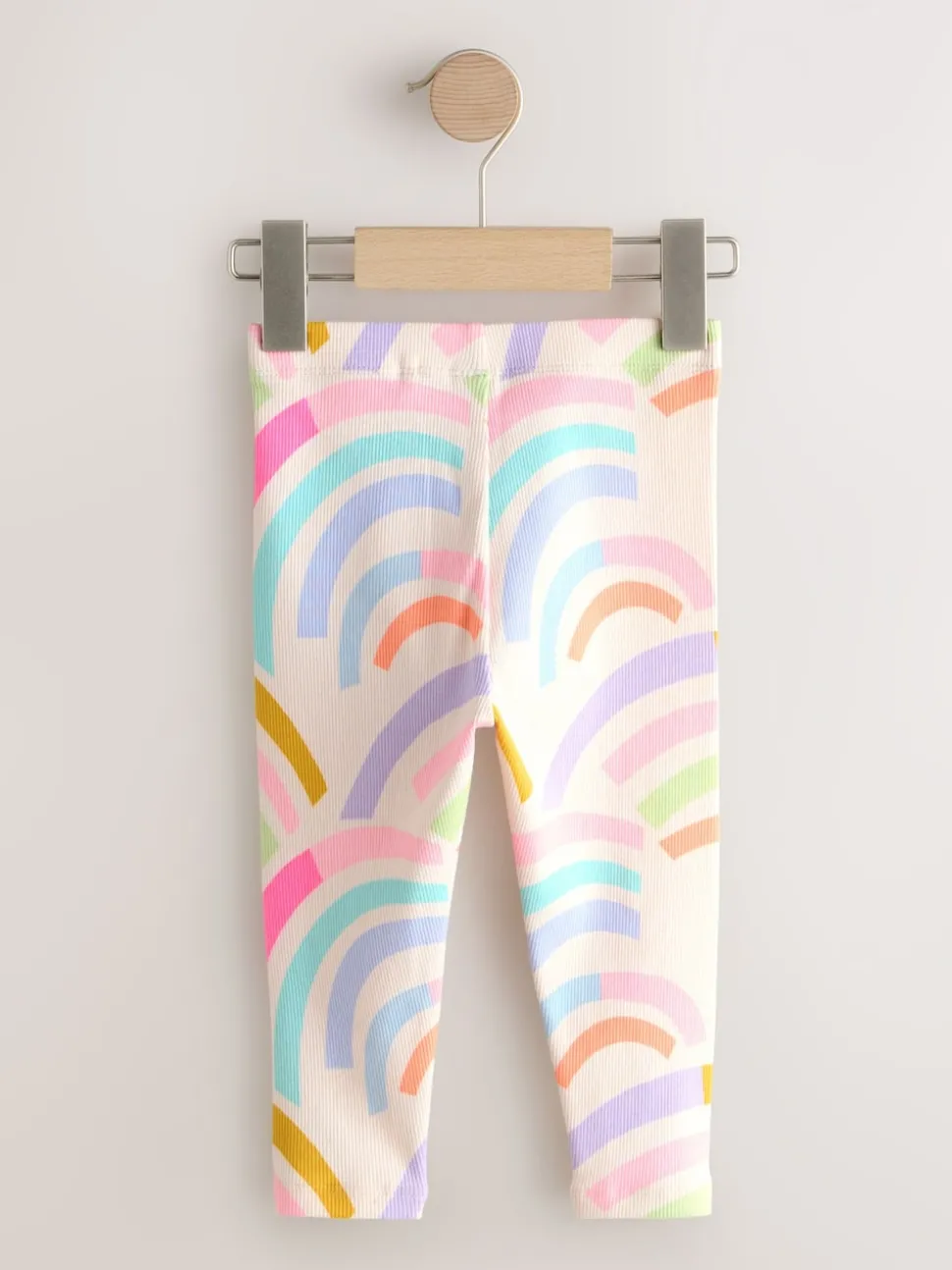 Ecru White Ribbed Leggings (3mths-7yrs)