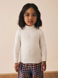 Ecru White Roll Neck Jumper (3mths-10yrs)