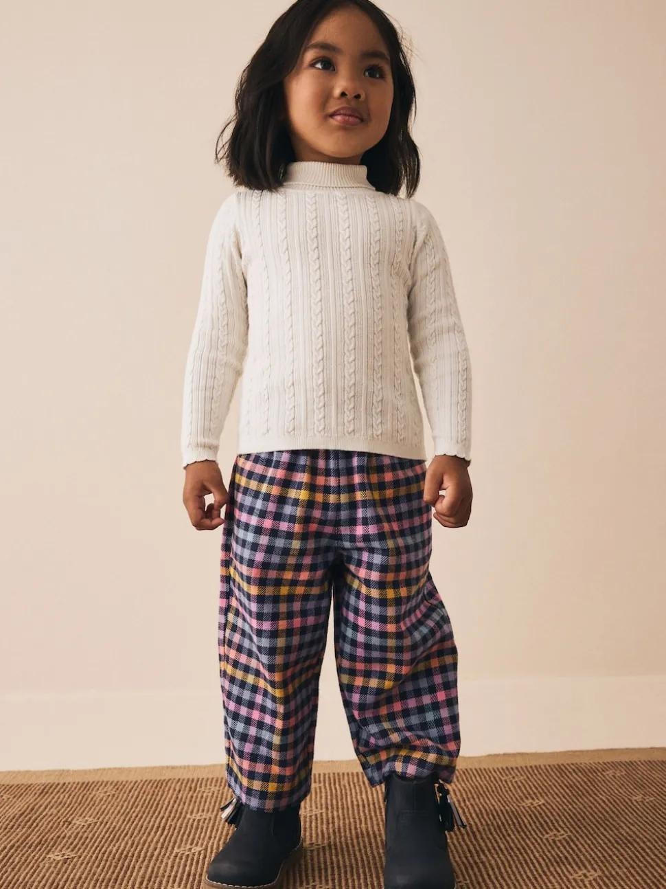 Ecru White Roll Neck Jumper (3mths-10yrs)