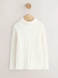 Ecru White Roll Neck Jumper (3mths-10yrs)