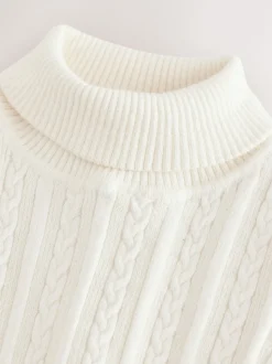 Ecru White Roll Neck Jumper (3mths-10yrs)