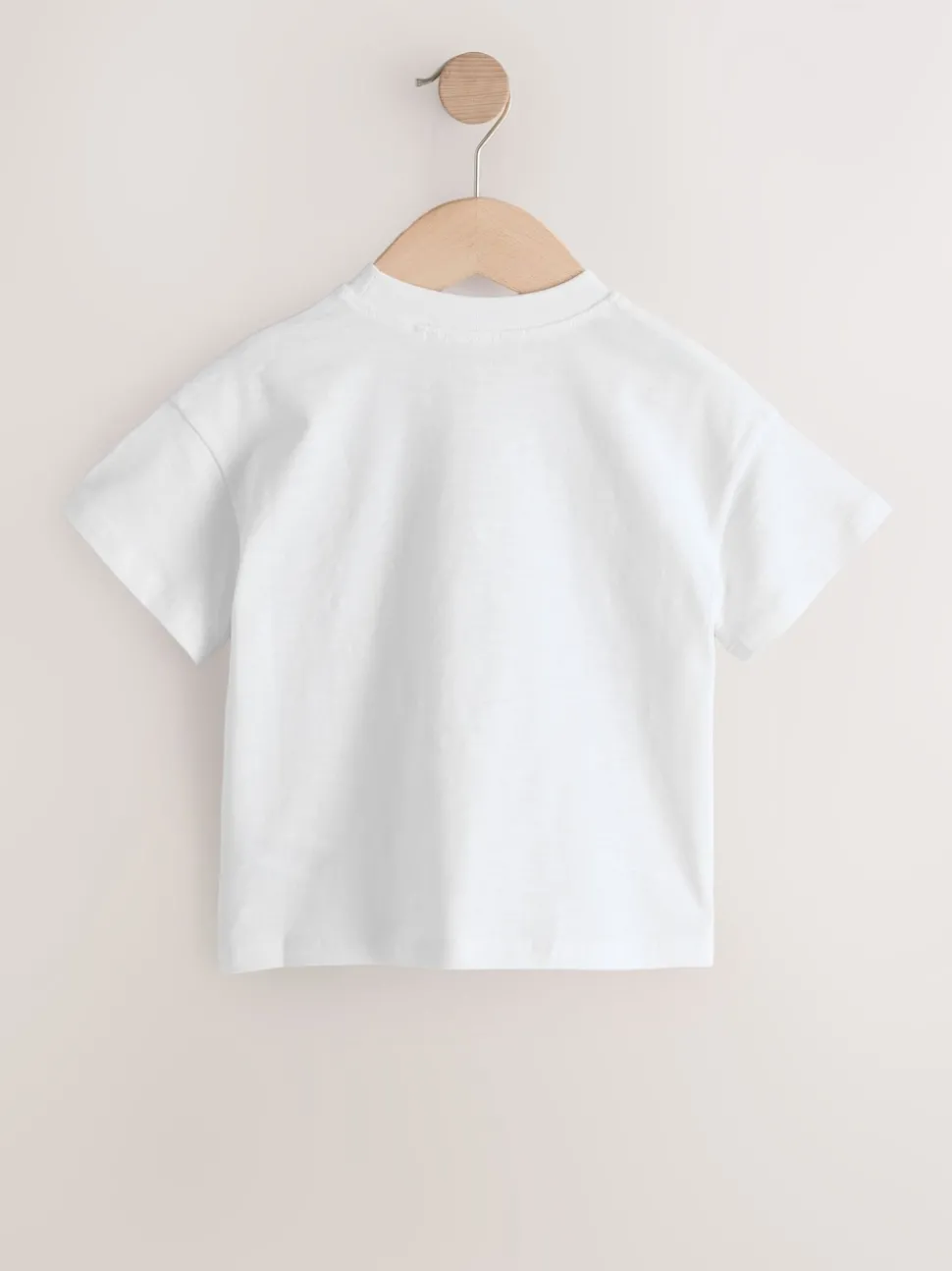 Ecru White Short Sleeve Heart Embroidered Top (3mths-7yrs)