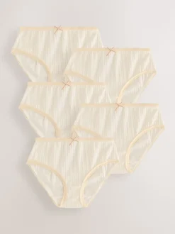 Ecru White Texture Briefs 5 Pack (1.5-16yrs)