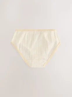 Ecru White Texture Briefs 5 Pack (1.5-16yrs)