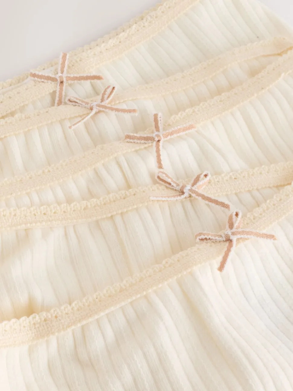 Ecru White Texture Briefs 5 Pack (1.5-16yrs)