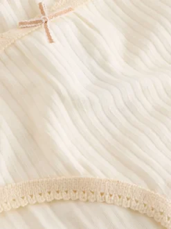 Ecru White Texture Briefs 5 Pack (1.5-16yrs)
