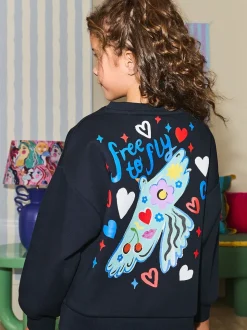 Eleanor Bowmer Graphic Oversized Crew Neck Sweatshirt