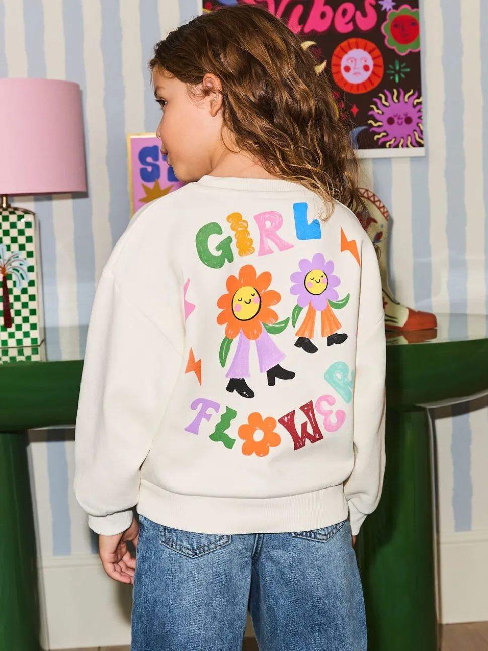Eleanor Bowmer Graphic Oversized Crew Neck Sweatshirt