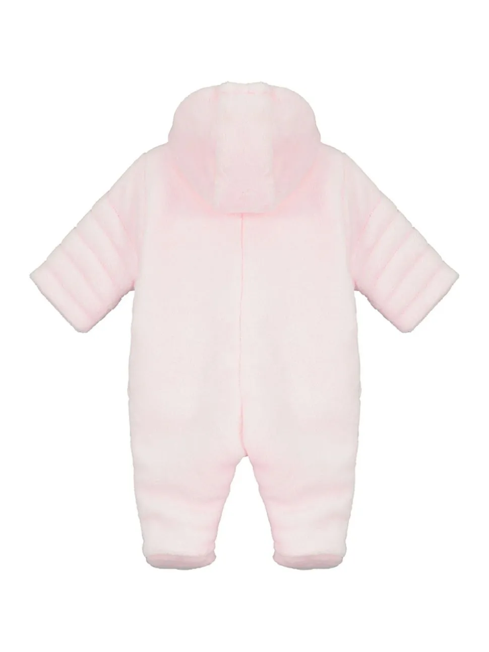 Emile Et Rose Pink Deep Pile Fleece Pramsuit With 3D Bunny