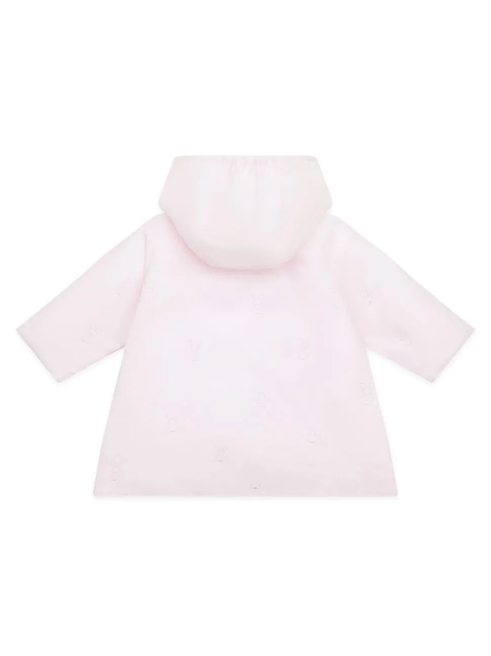 Emile Et Rose Pink Microfibre Jacket With All-Over Embriodered Bunny & Hood