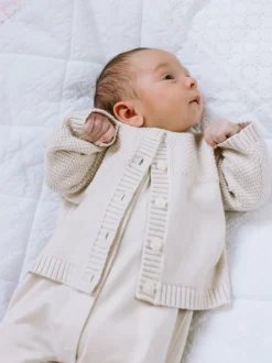 Emile Et Rose True Knit Baby Cotton Cardigan