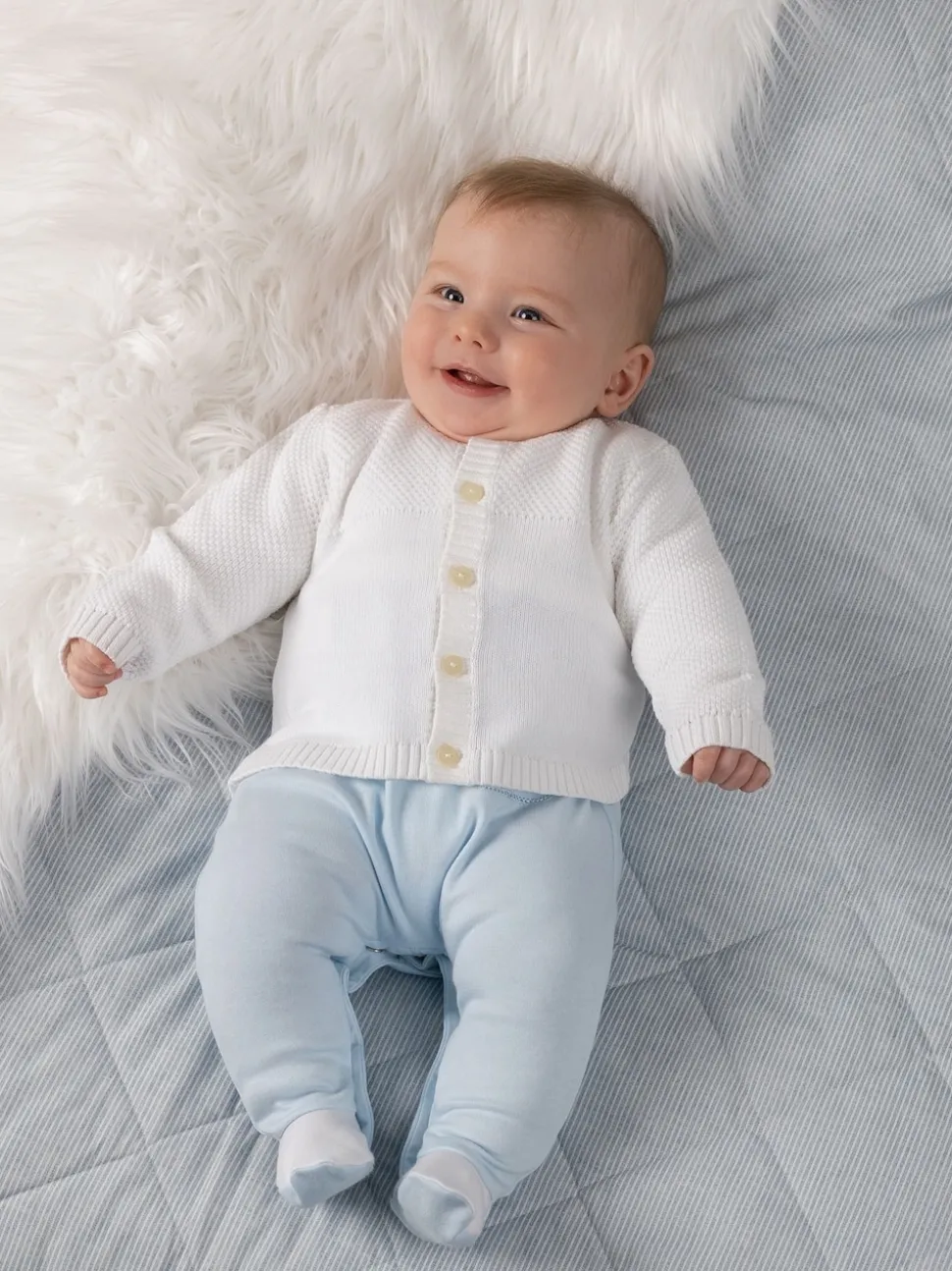 Emile Et Rose True Knit Baby Cotton Cardigan