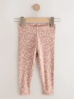 Floral Ribbed Leggings 5 Pack (3mths-7yrs)