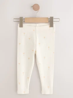 Floral Ribbed Leggings 5 Pack (3mths-7yrs)