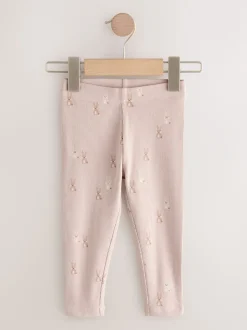 Floral Ribbed Leggings 5 Pack (3mths-7yrs)