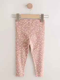 Floral Ribbed Leggings 5 Pack (3mths-7yrs)