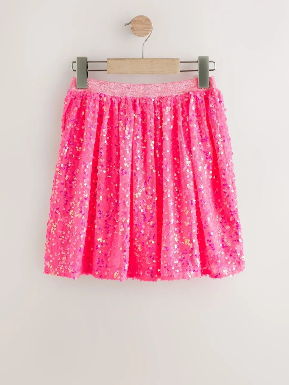 Fluro Pink Sequin Skirt (3-16yrs)