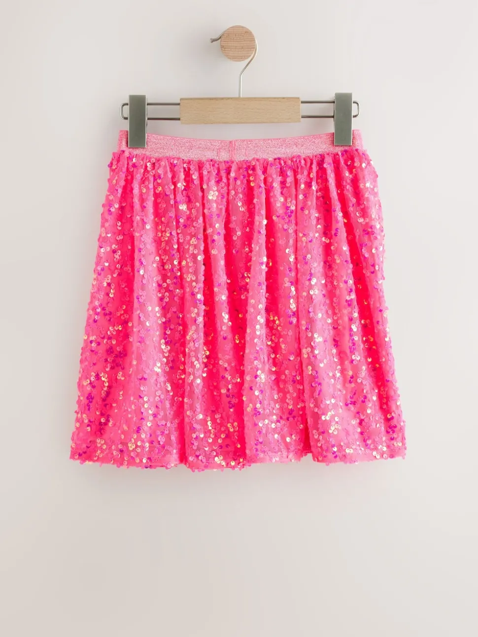 Fluro Pink Sequin Skirt (3-16yrs)