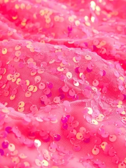 Fluro Pink Sequin Skirt (3-16yrs)