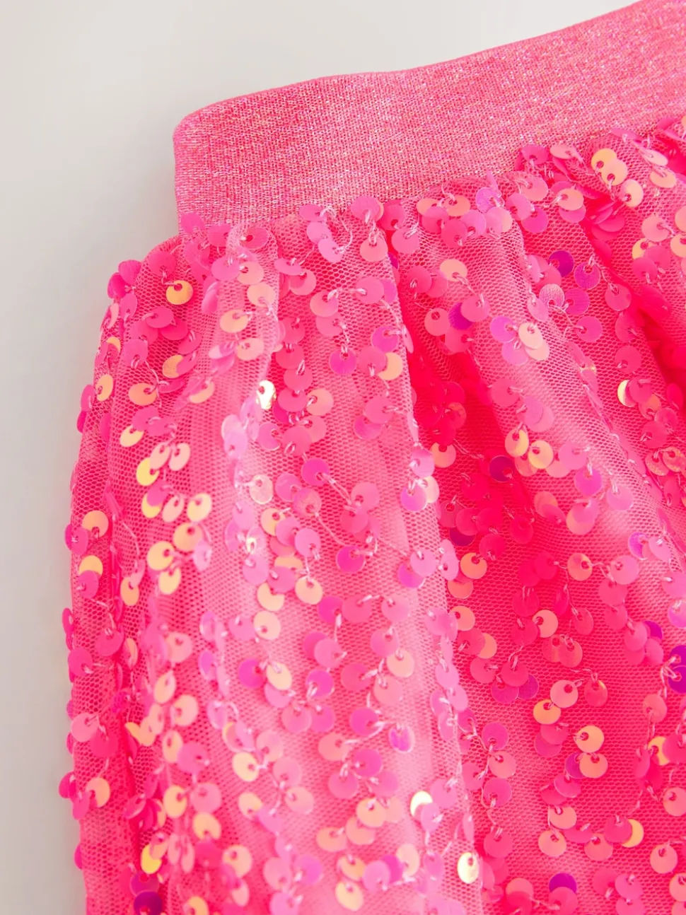 Fluro Pink Sequin Skirt (3-16yrs)