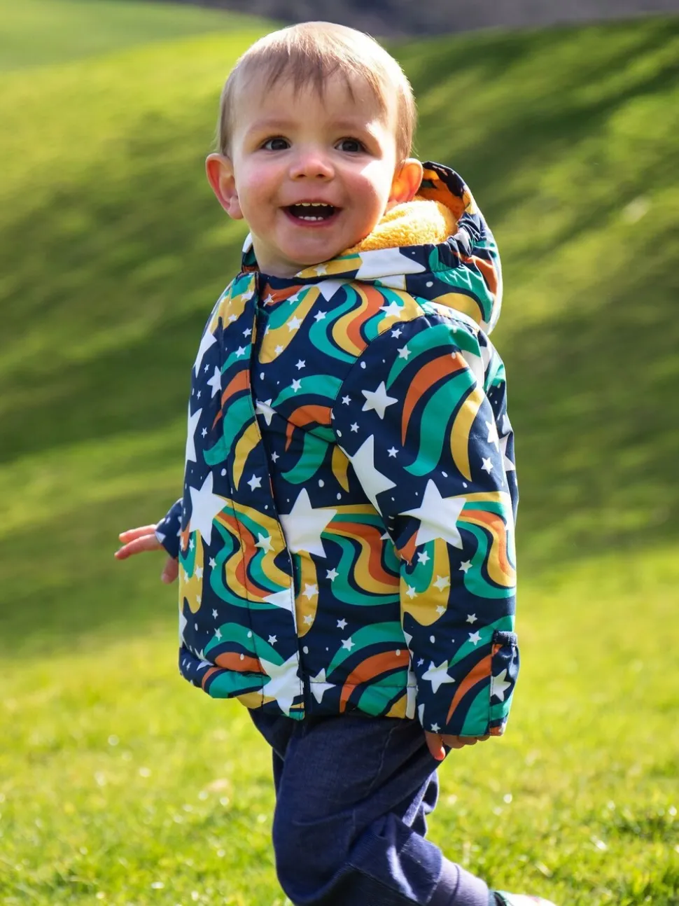 Frugi Blue 2-in-1 Rambler Pram Suit to Coat