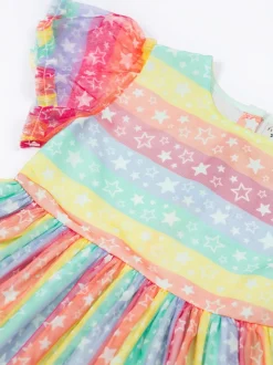 Frugi Blue Penny Party Dress