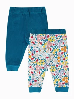 Frugi Blue Poppy Reversible Pull Ups Trousers