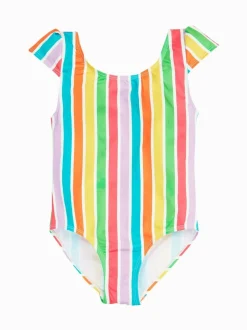 Frugi Blue Rainbow Marina Swimsuit Swimwear