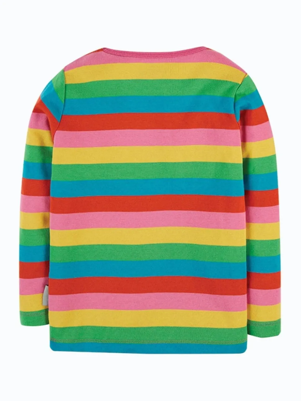 Frugi Pink Rainbow Stripe Long Sleeve Top