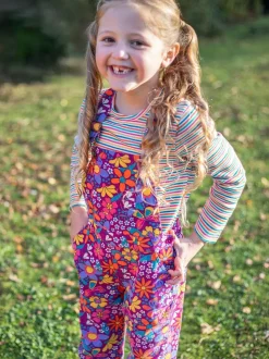 Frugi Purple Frida Flared Dungaree