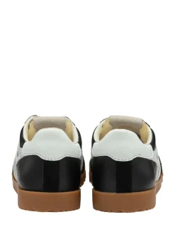 Gola Black Elan Leather Lace-Up Trainers