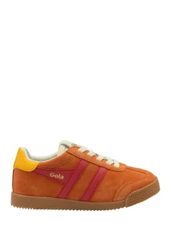 Gola Orange Kids Elan Suede Lace-Up Trainers