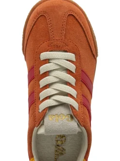 Gola Orange Kids Elan Suede Lace-Up Trainers