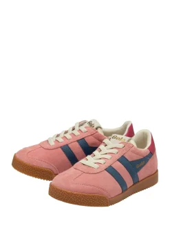 Gola Pink Kids Elan Suede Lace-Up Trainers