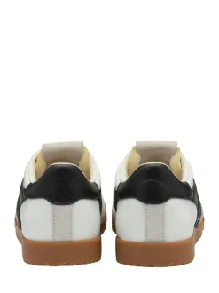 Gola White Elan Leather Lace-Up Trainers