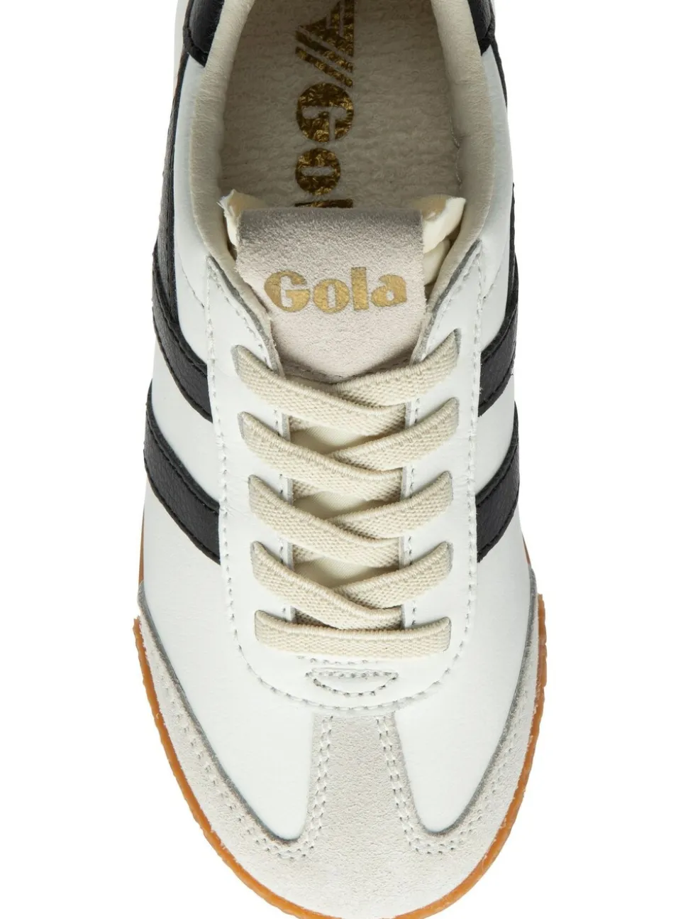 Gola White Elan Leather Lace-Up Trainers