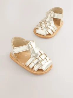Gold Baby Fisherman Sandals (0-24mths)