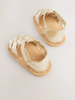 Gold Baby Fisherman Sandals (0-24mths)