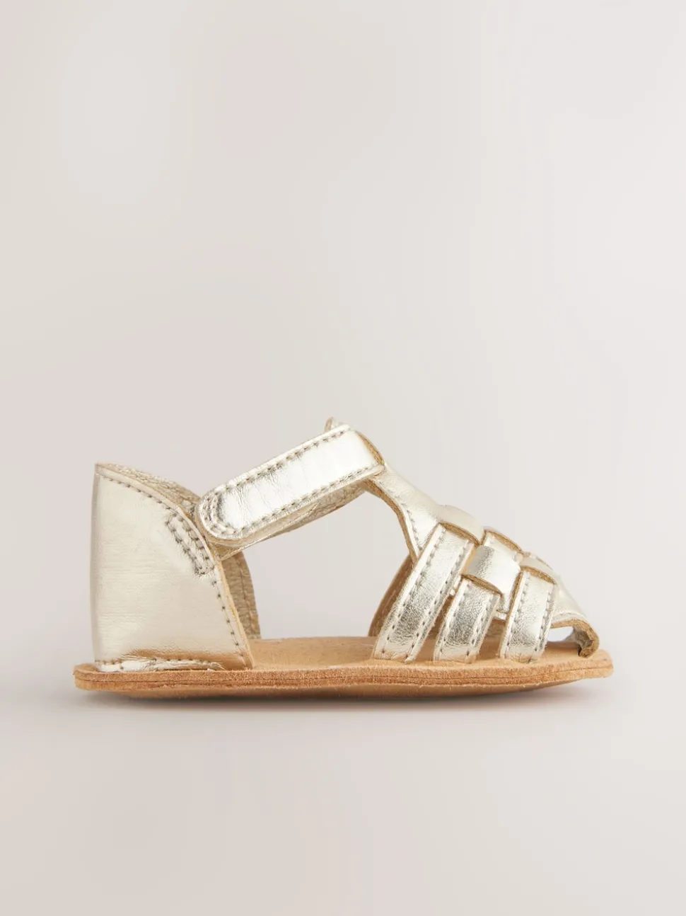 Gold Baby Fisherman Sandals (0-24mths)