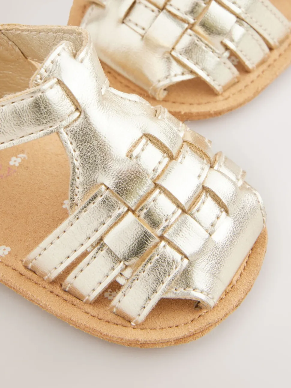 Gold Baby Fisherman Sandals (0-24mths)