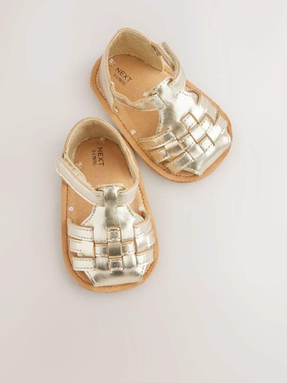Gold Baby Fisherman Sandals (0-24mths)