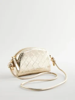 Gold Metallic Cross-Body Bag