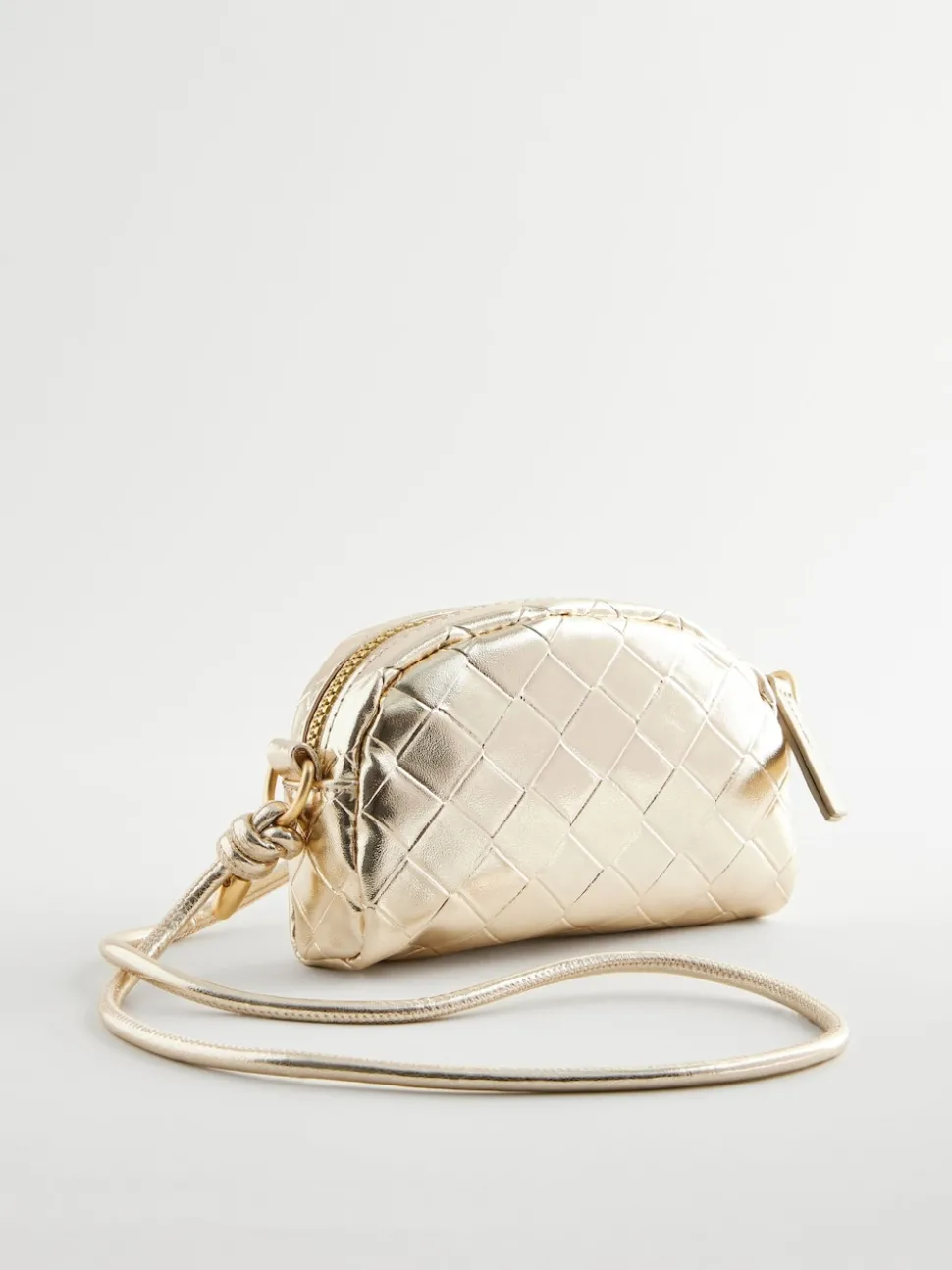 Gold Metallic Cross-Body Bag